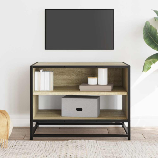 Mueble TV metal y madera ingeniería roble Sonoma 61x40x46 cm M 3