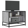 Mueble TV madera ingeniería y metal roble ahumado 61x40x46 cm 1