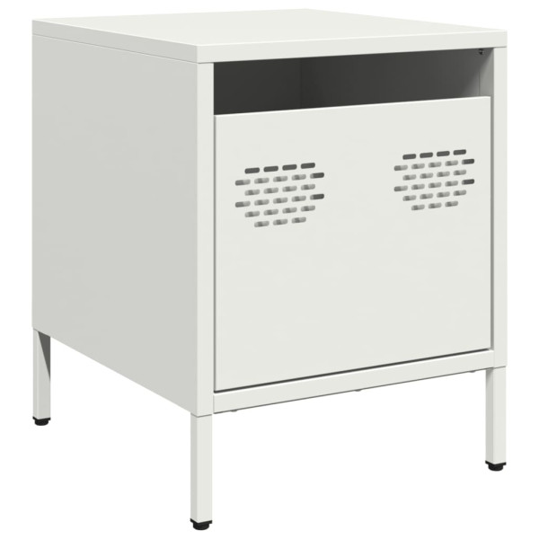Mesa de cabeceira 35x39x43.5 cm aço branco M 2