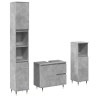 Set muebles de baño 2 piezas madera contrachapada gris hormigón 2