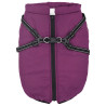 Abrigo para perro con arnés impermeable reflectante 4XL morado 2