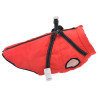 Abrigo para perro con arnés impermeable reflectante 4XL rojo 4