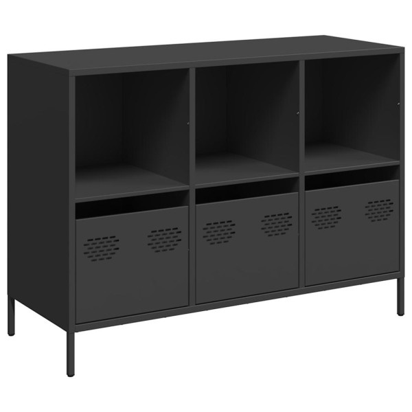 Aparador 101.5x39x73.5 cm aço laminado a frio preto M 2