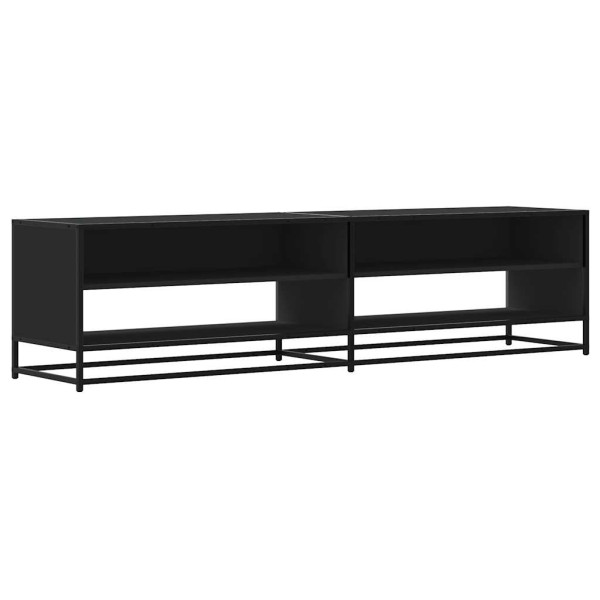 Mueble de TV madera de ingeniería negro 180.5x40x46 cm M 2