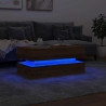 Mesa de centro com luzes LED 90x50x40 cm carvalho artisiano 5