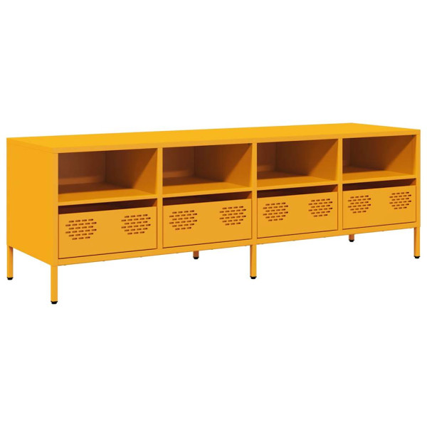 Mueble para TV acero laminado en frío amarillo 135x39x43.5 cm M 2
