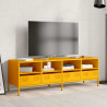 Mueble para TV acero laminado en frío amarillo 135x39x43.5 cm 3