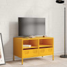 Móvel de TV 68x39x43.5 cm aço laminado a frio amarelo mostarda 3
