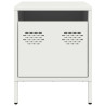Mesas de cabeceira 2 pcs 35x39x43.5 cm aço branco 5