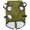 Abrigo perro arnés impermeable reflectante 3XL verde militar 5