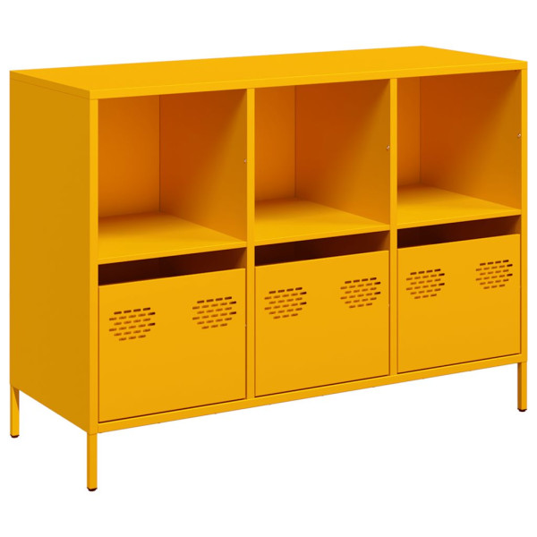 Aparador acero laminado frío amarillo mostaza 101.5x39x73.5 cm M 2