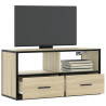 Mueble TV madera ingeniería y metal roble Sonoma 80x31x39.5 cm 1