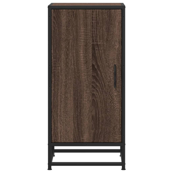 Aparador madera ingeniería y metal marrón roble 35.5x35x76 cm M 4