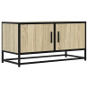 Mueble TV metal y madera ingeniería roble Sonoma 80x34.5x40 cm 2