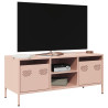 Mueble para TV acero laminado en frío rosa 101.5x39x43.5 cm 1