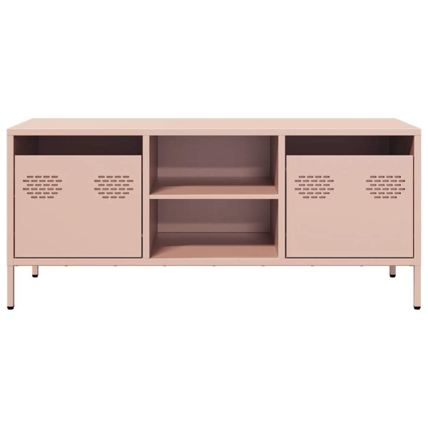 Mueble para TV acero laminado en frío rosa 101.5x39x43.5 cm M 4