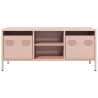 Mueble para TV acero laminado en frío rosa 101.5x39x43.5 cm 4