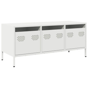 Móvel de TV 101.5x39x43.5 cm aço laminado a frio branco H