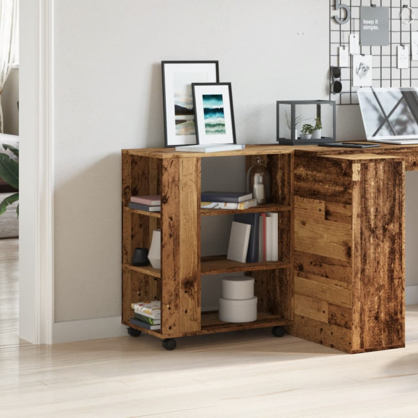 Móvel com rodas 60x35x75 cm derivados de madeira madeira velha M 3