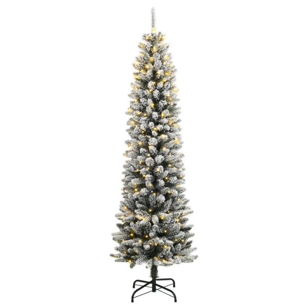 Árvore de Natal artificial com 150 LEDs e 120 cm de neve flutuante M 2