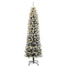 Árvore de Natal artificial com 150 LEDs e 120 cm de neve flutuante 2