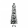 Árbol de Navidad artificial con 150 LEDs y nieve flocada 120 cm 3