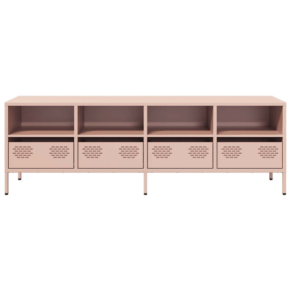 Mueble para TV acero laminado en frío rosa 135x39x43.5 cm M 4