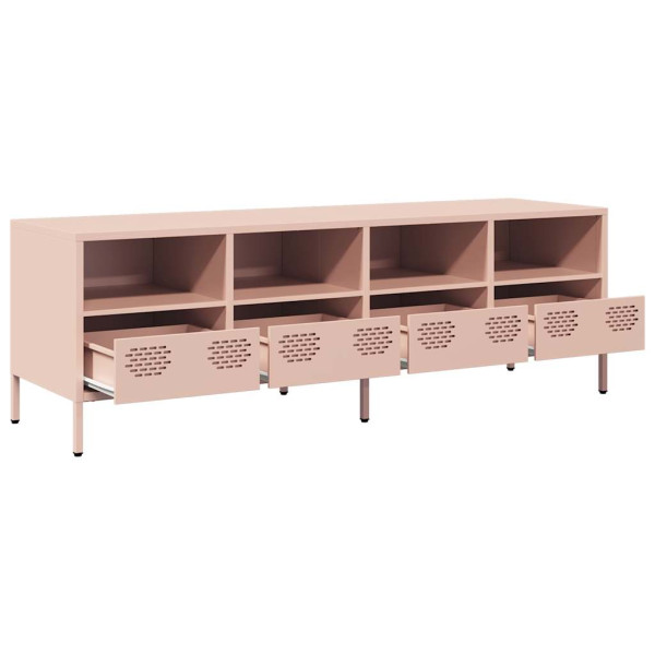 Mueble para TV acero laminado en frío rosa 135x39x43.5 cm M 5