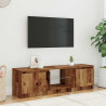 Mueble TV luces LED madera ingeniería envejecida 120x30x36 cm 3