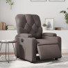 Sillón reclinable eléctrico de cuero sintético marrón 1