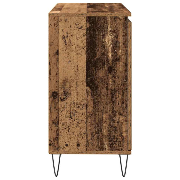 Aparador de madera de ingeniería envejecida 104x35x70 cm M 5