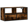 Mueble TV metal y madera contrachapada roble humo 80x31x39.5 cm 2