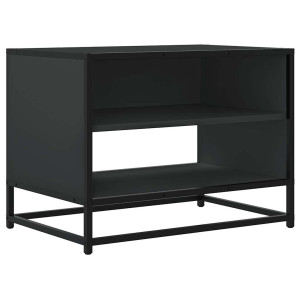 Mueble de TV madera de ingeniería y metal negro 61x40x46 cm H