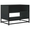 Mueble de TV madera de ingeniería y metal negro 61x40x46 cm 2