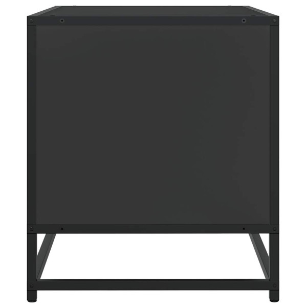 Mueble de TV madera de ingeniería y metal negro 61x40x46 cm M 5