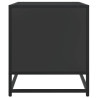 Mueble de TV madera de ingeniería y metal negro 61x40x46 cm 5