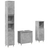 Set muebles de baño 2 piezas madera contrachapada gris hormigón 2