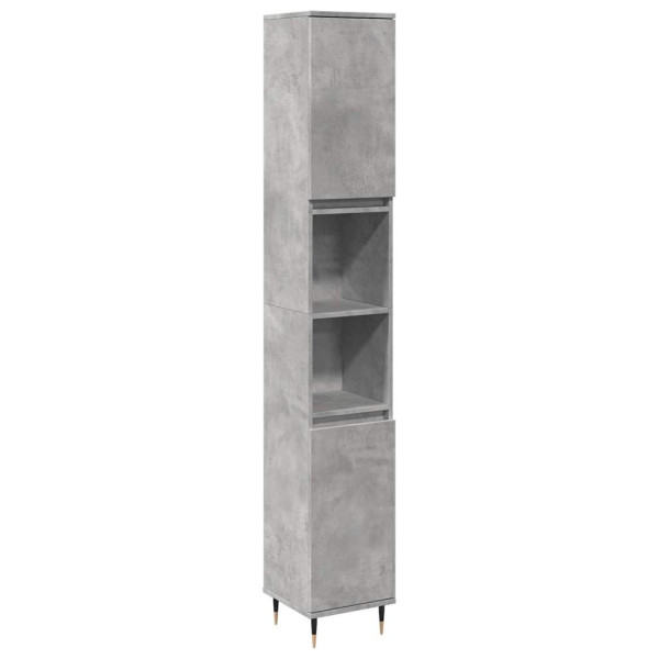 Set muebles de baño 2 piezas madera contrachapada gris hormigón M 4