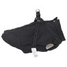 Abrigo para perro con arnés impermeable reflectante 4XL negro 4