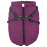 Abrigo para perro con arnés impermeable reflectante 5XL morado 2