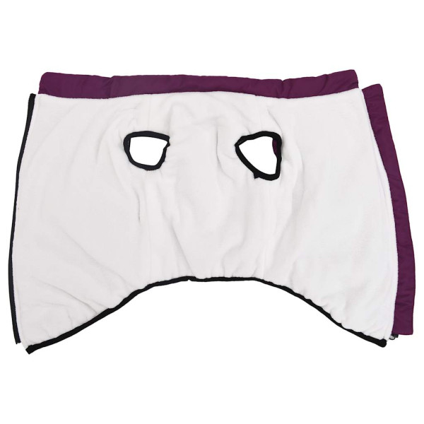 Abrigo para perro con arnés impermeable reflectante 5XL morado M 3