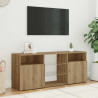 Mueble TV luces LED madera ingeniería roble artisan 120x30x50cm 3