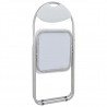Sillas de comedor plegables 4 unidades cuero sintético blanco 5
