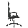 Silla gaming cuero sintético negro y blanco 4