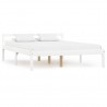 Estructura de cama de madera maciza de pino blanco 140x200 cm 1
