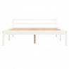 Estrutura de cama 140x200 cm madeira pinho maciço branco 3