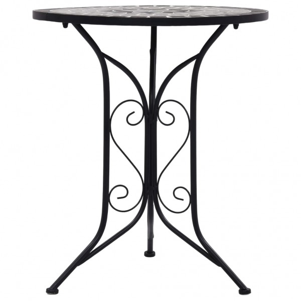 Mesa bistro de mosaico cerámica gris 61 cm M 2