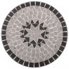 Mesa bistro de mosaico cerámica gris 61 cm 4