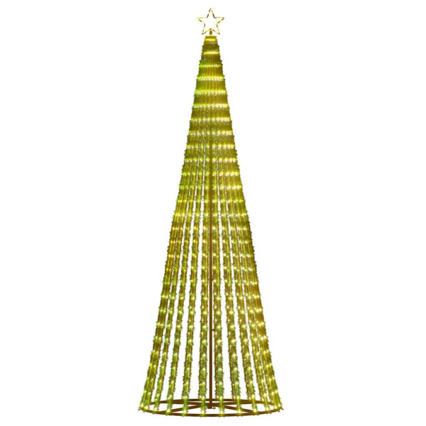 Árbol de Navidad cono de luz 475 LEDs blanco cálido 247 cm M 5