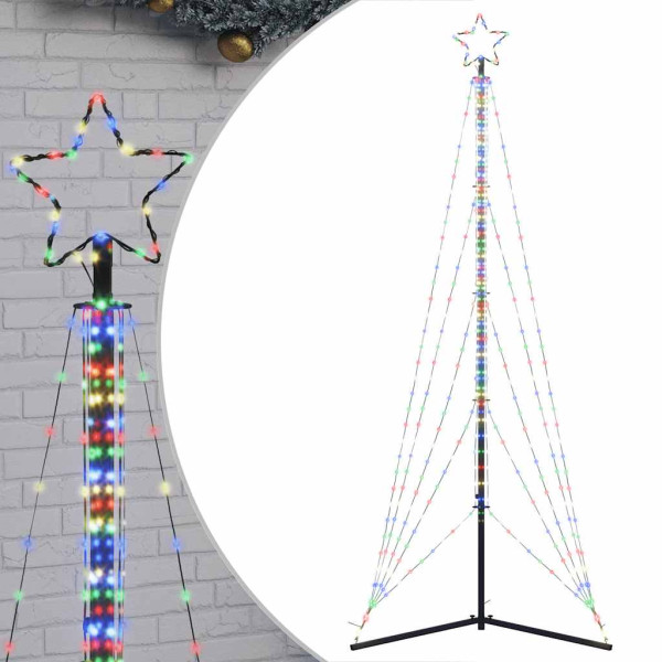 LED Árvore de Natal 525 LEDs Coloridos 302 cm M 2